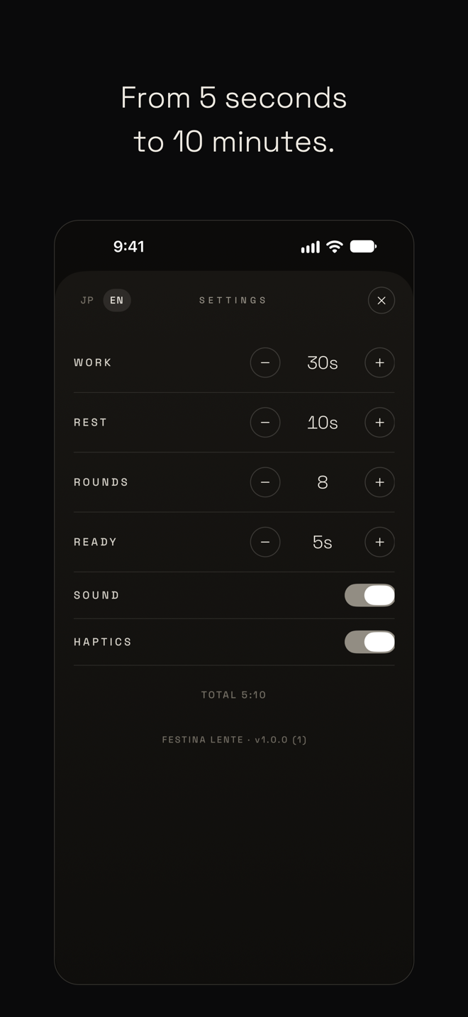 Settings
